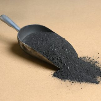 A scoop of black powder.