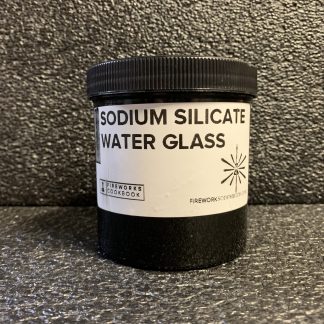 A jar of sodium silicate water glass.